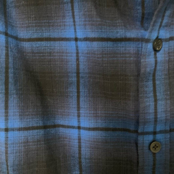 Calvin Klein Vibrant blue/black check lightweight flannel SZ L - Picture 8 of 8